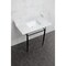 Kingston Brass 36 Carrara Marble Console Sink with Brass Legs, Marble WhiteMatte Black LMS3622M8SQ0 - alternate 2